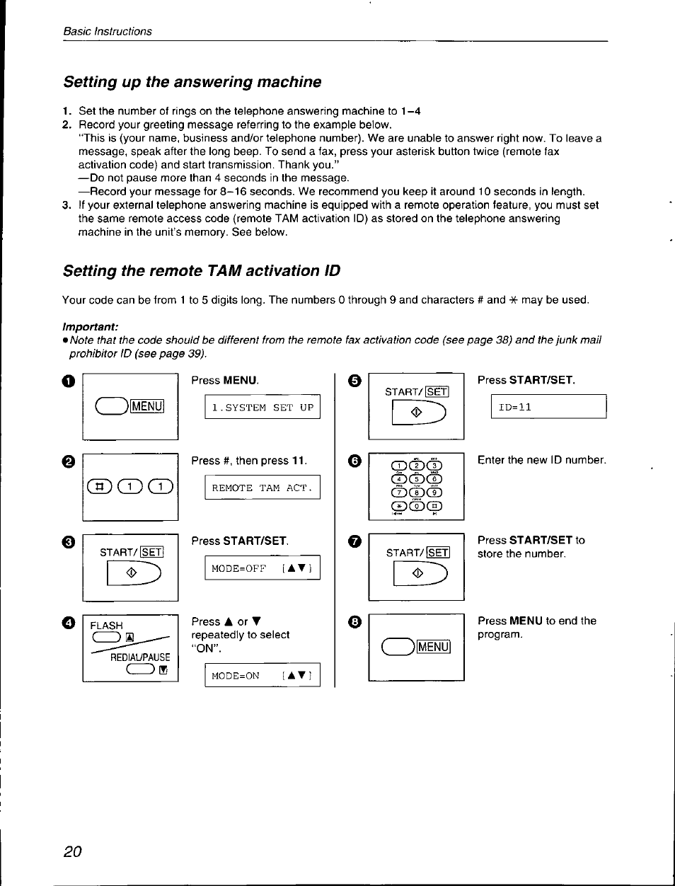 Panasonic KX-F590 User Manual | Page 20 / 68