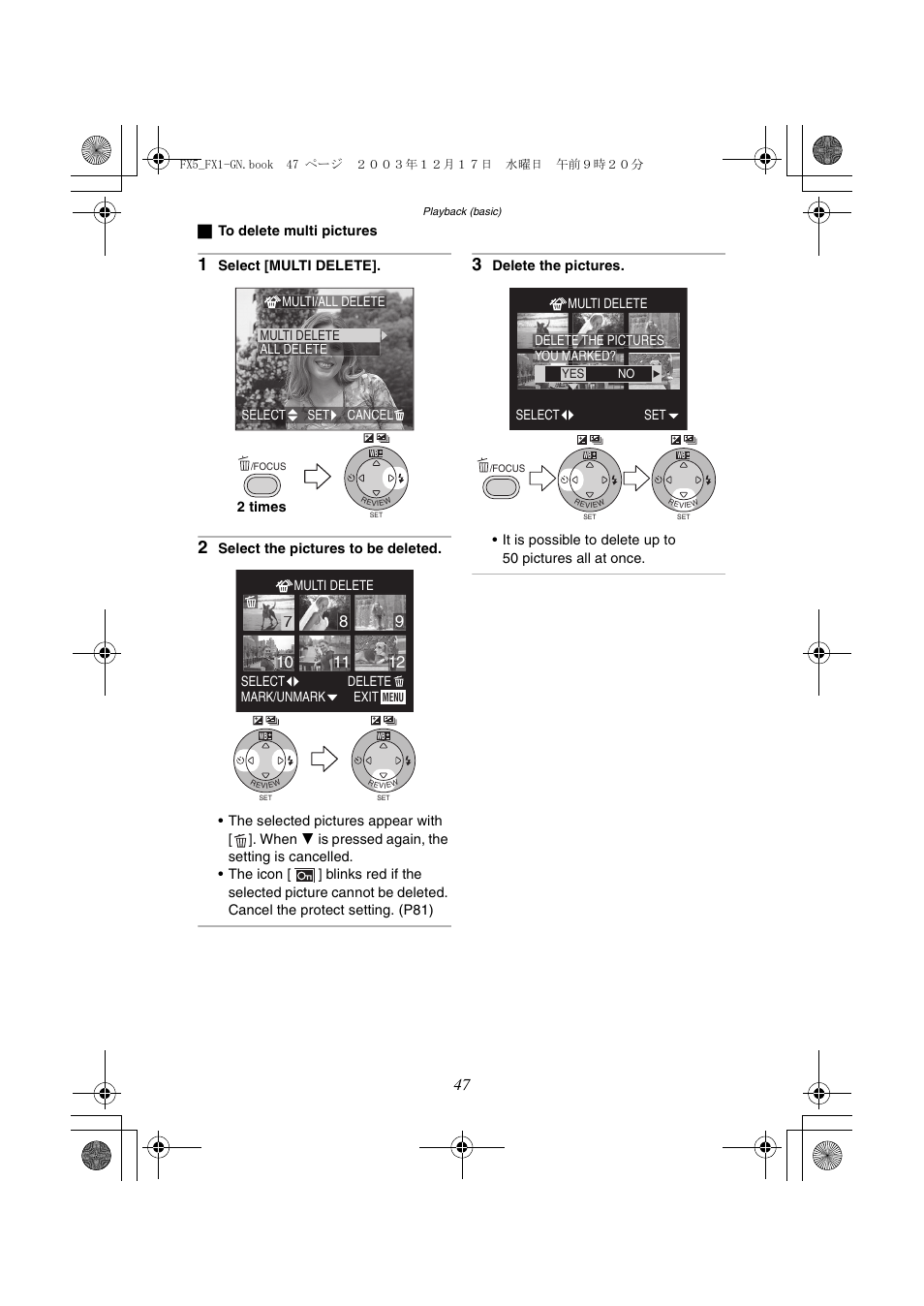 Panasonic DMC-FX1GN User Manual | Page 47 / 120