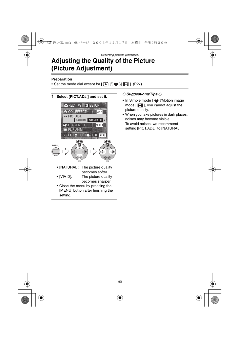 Panasonic DMC-FX1GN User Manual | Page 68 / 120