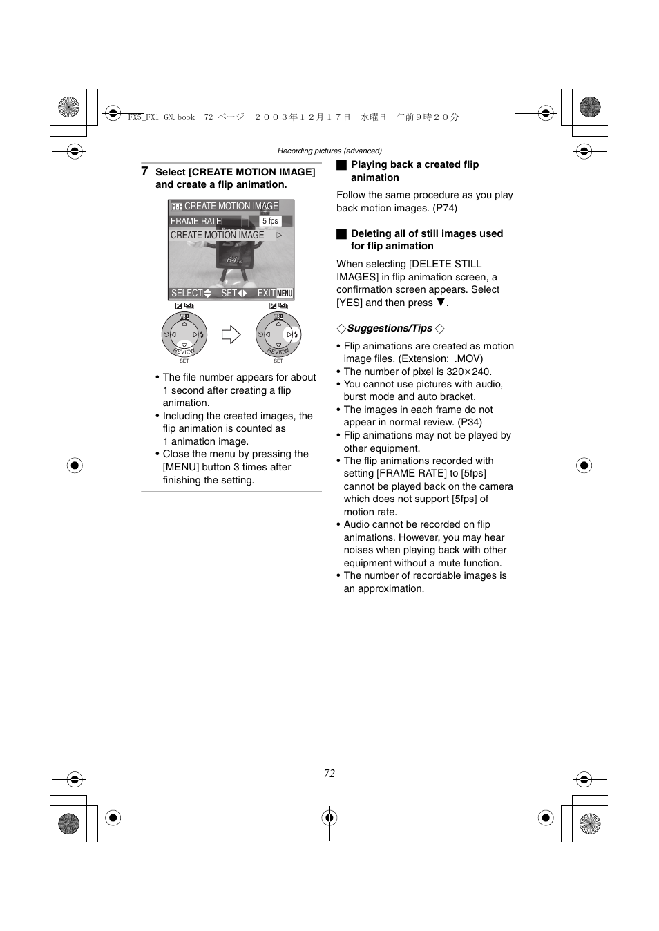 Panasonic DMC-FX1GN User Manual | Page 72 / 120