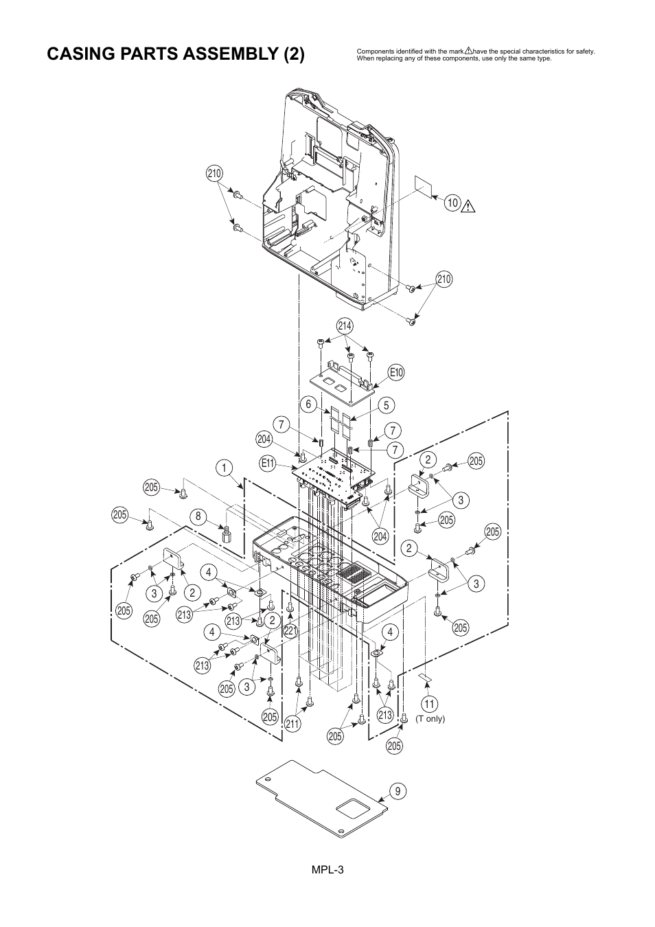 Casing parts assembly (2) | Panasonic AJ-HPM100P User Manual | Page 4 / 9