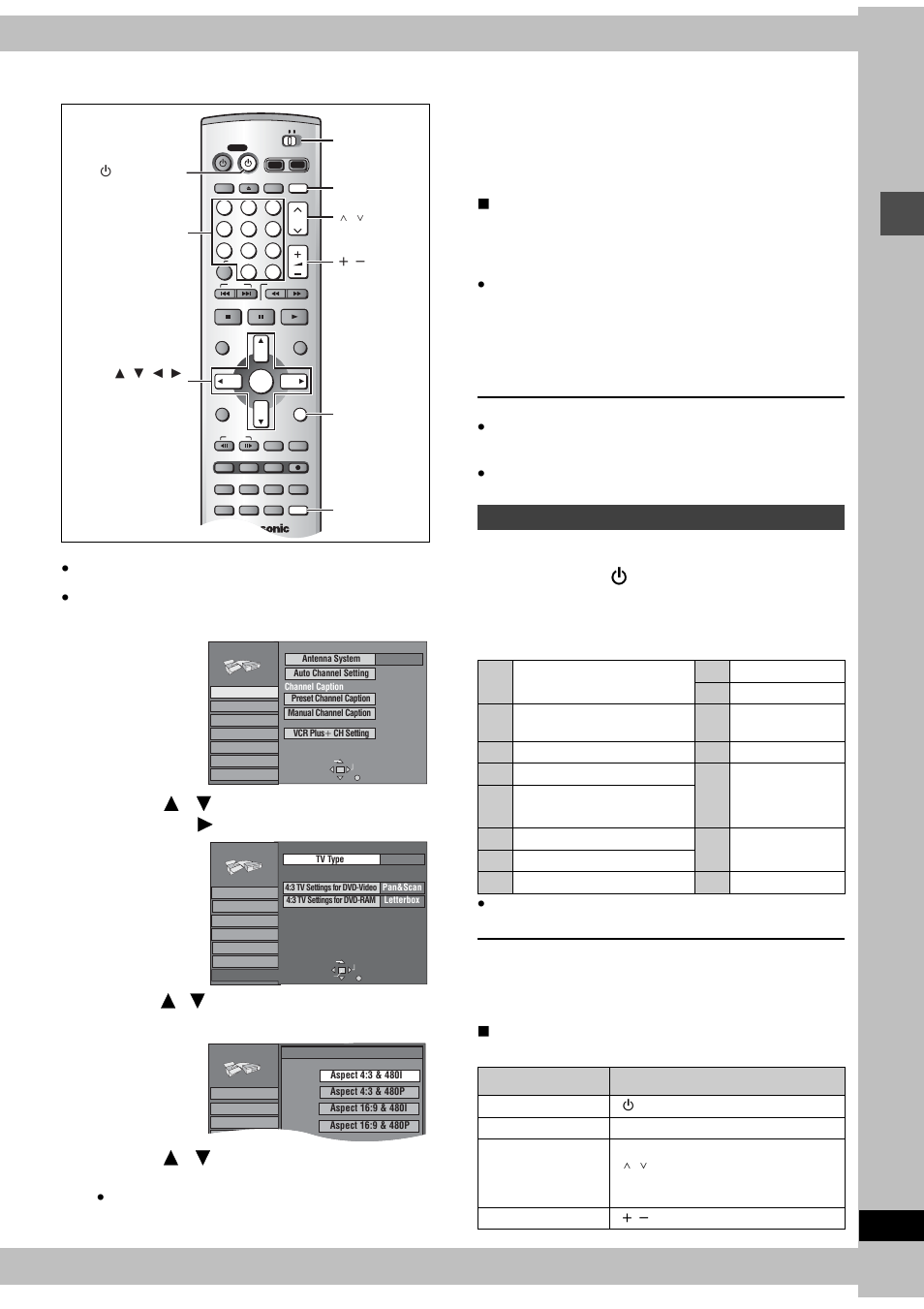 Step 5 set up to match your television, Step, Set up to match your television | Press [setup] to show the menus, Television operation | Panasonic DMR-E80H User Manual | Page 9 / 64