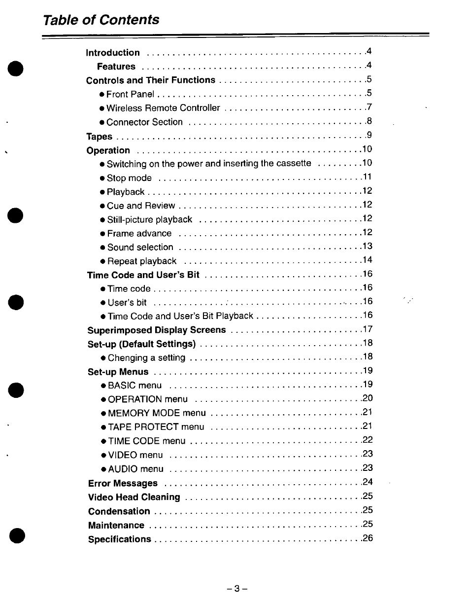 Panasonic DVCPRO AJ-D220 P User Manual | Page 3 / 28