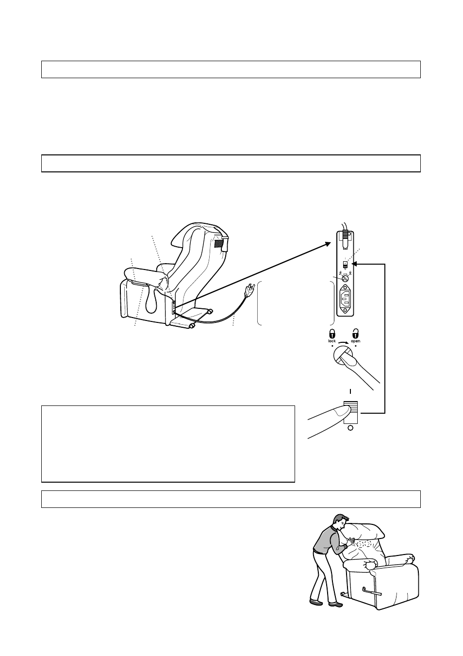 Avant l'utilisation, Emplacement, Mise sous tension | Avant de s'asseoir, Avant l’utilisation, Avant de s’asseoir emplacement mise sous tension | Panasonic EP1015 User Manual | Page 25 / 54