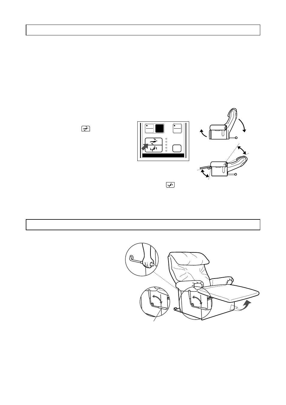 Inclinaison du fauteuil, Extension de l'appuie-jambes manuellement | Panasonic EP1015 User Manual | Page 26 / 54