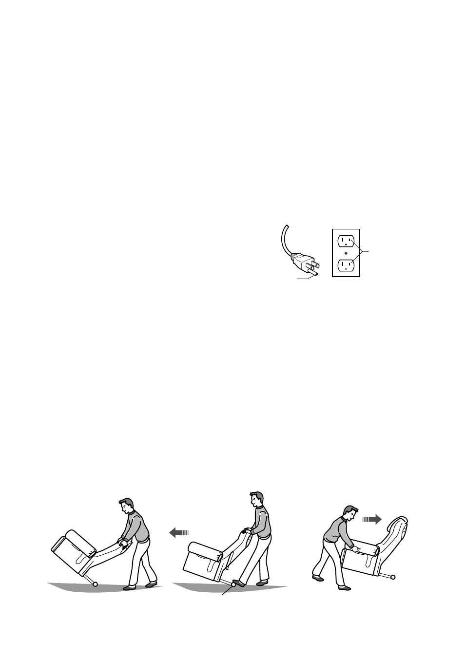 Instrucciones para la conexion a tierra, Como mover la silla, Instrucciones para la conexión a tierra | Cómo mover la silla, Peligro, Precaución | Panasonic EP1015 User Manual | Page 40 / 54