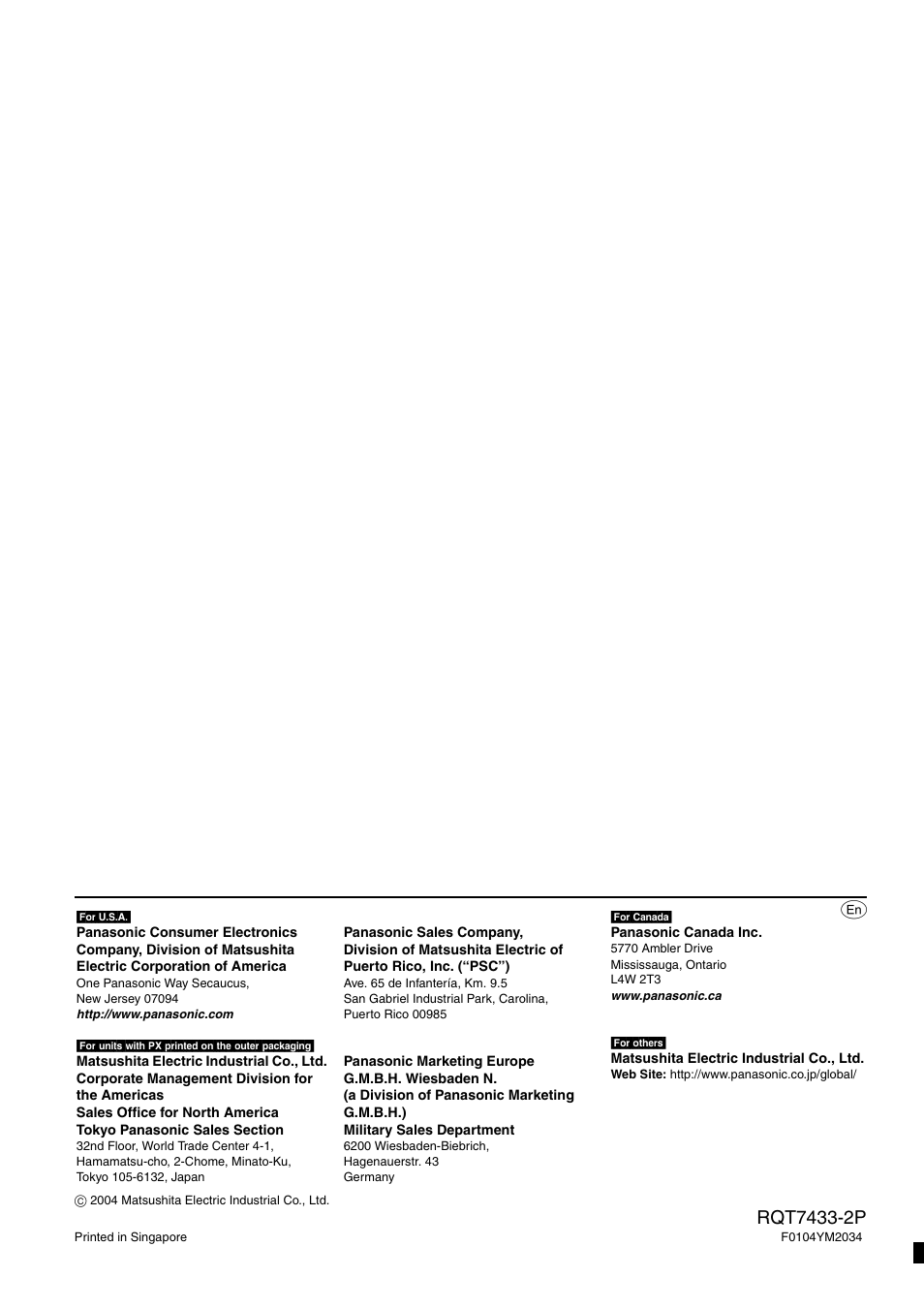 Panasonic SC-HT692 User Manual | Page 36 / 36