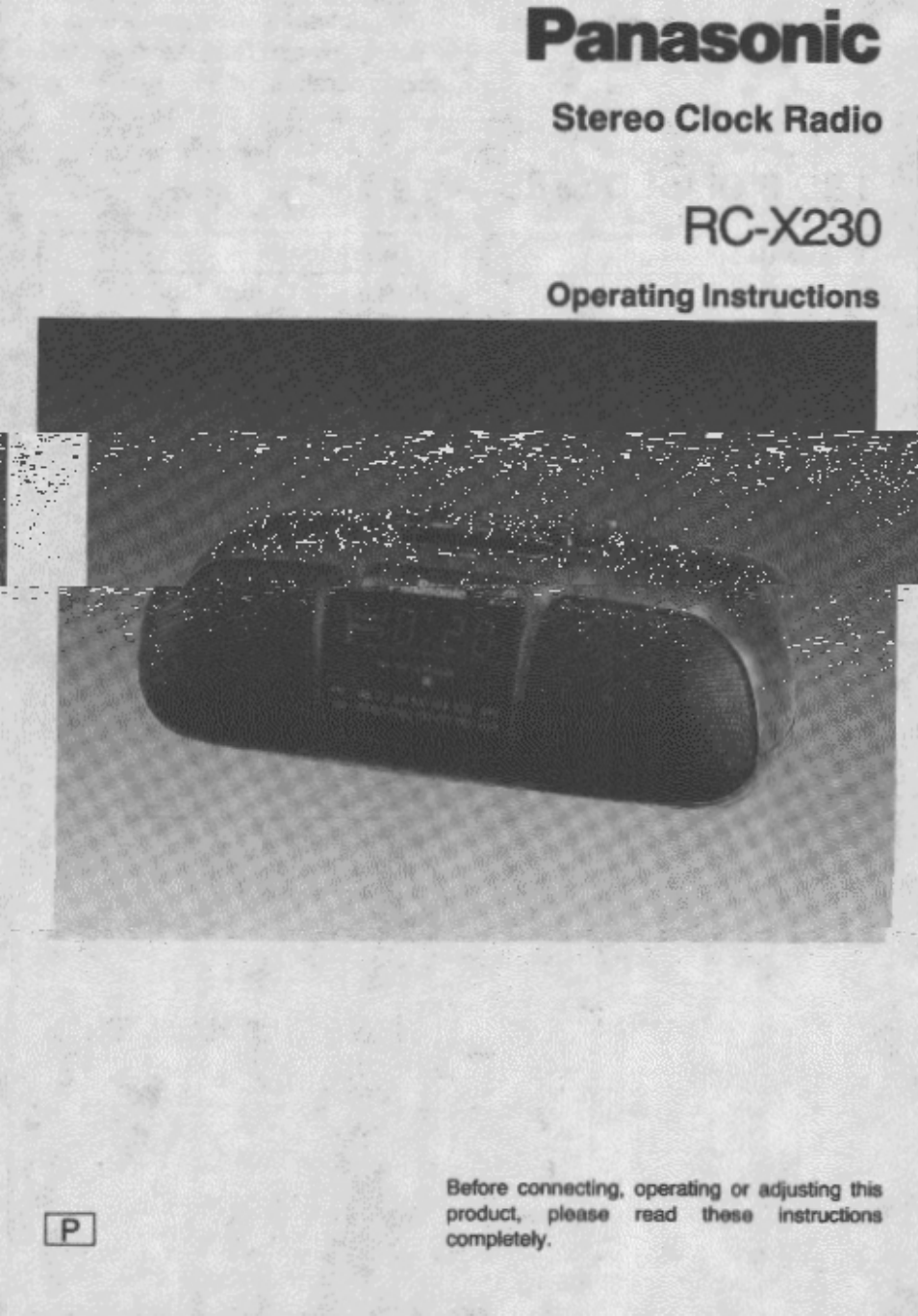 Panasonic RCX230 User Manual | 24 pages