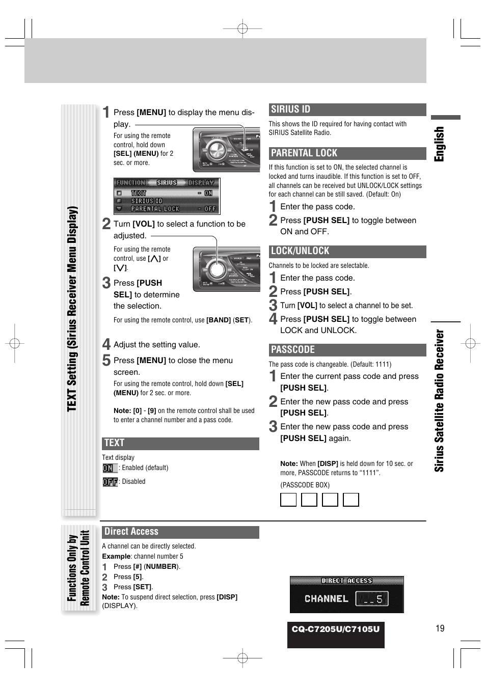 English | Panasonic CQ-C7105U User Manual | Page 63 / 68