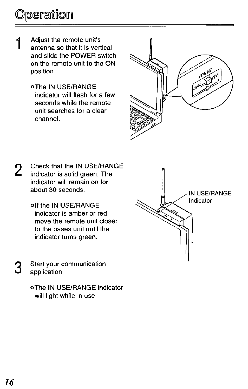 Operaifomi | Panasonic DATA LINK KX-TCL100-B User Manual | Page 16 / 32