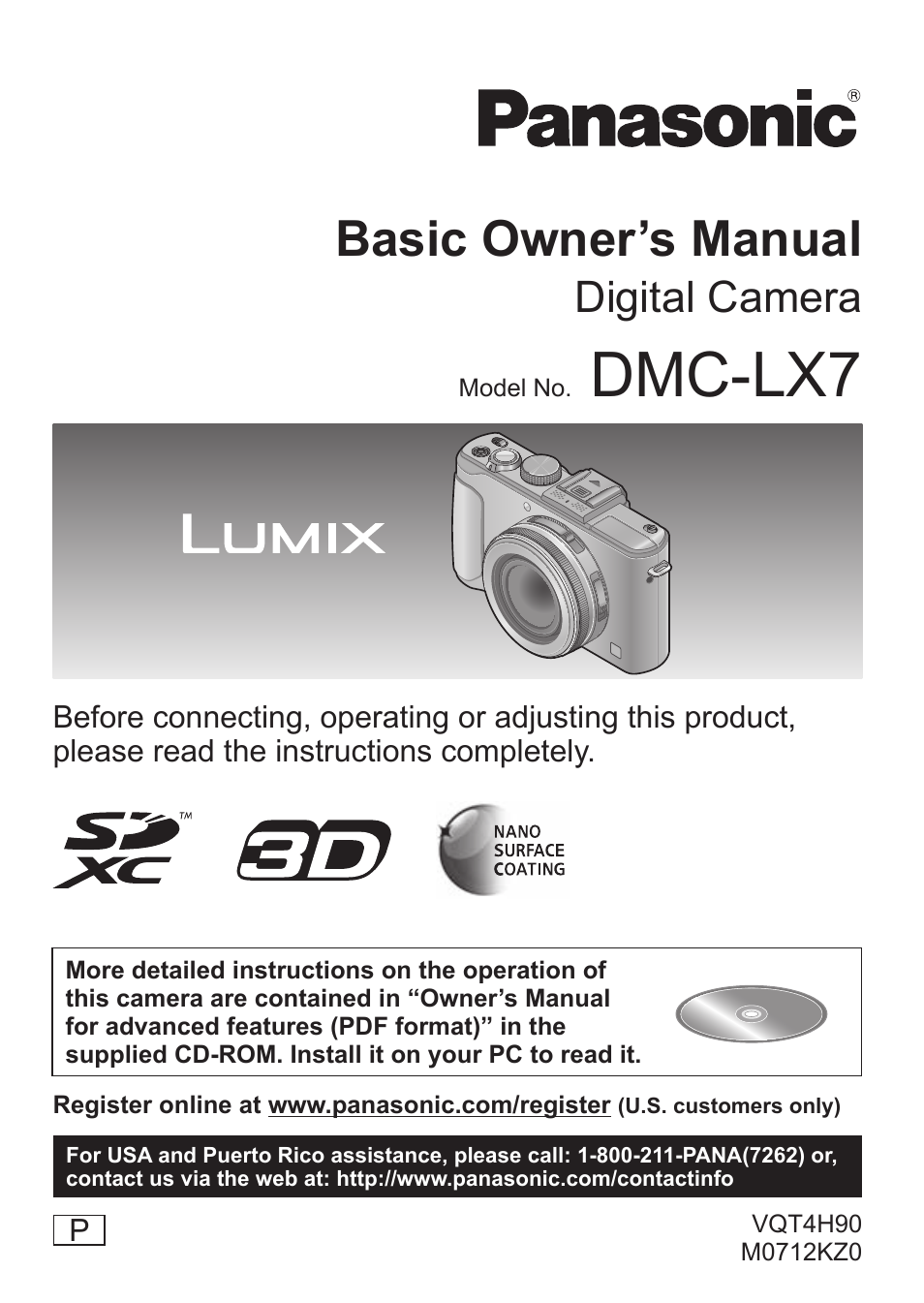 Panasonic DMC-LX7 User Manual | 36 pages