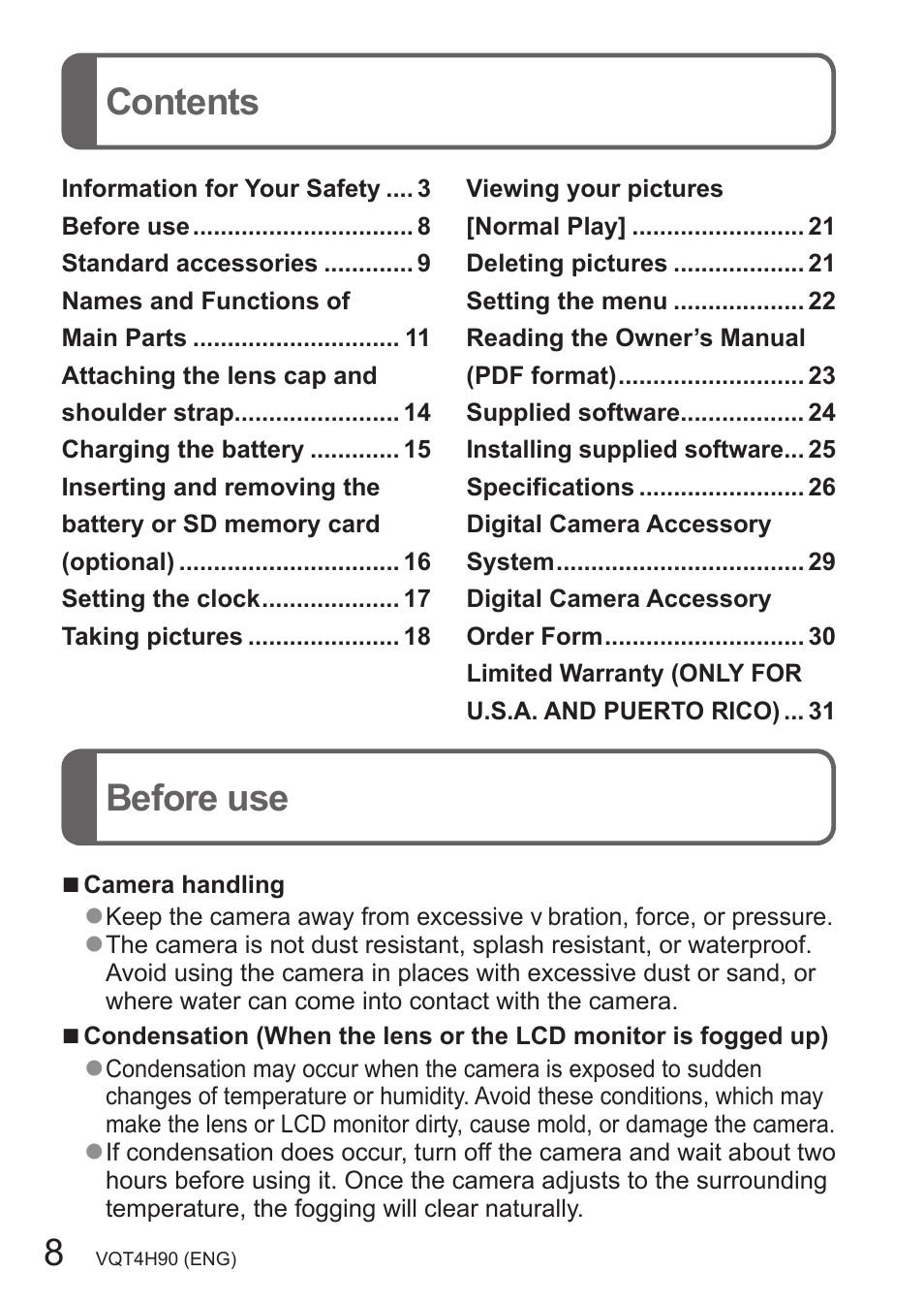 Panasonic DMC-LX7 User Manual | Page 8 / 36