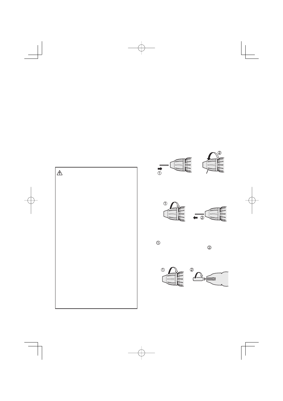 V. assembly, Attaching or removing bit | Panasonic EY7460 User Manual | Page 7 / 44