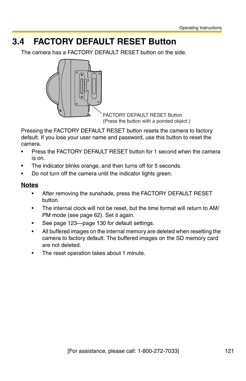 4 factory default reset button, Ge 121 | Panasonic BB-HCM331A User Manual | Page 121 / 150