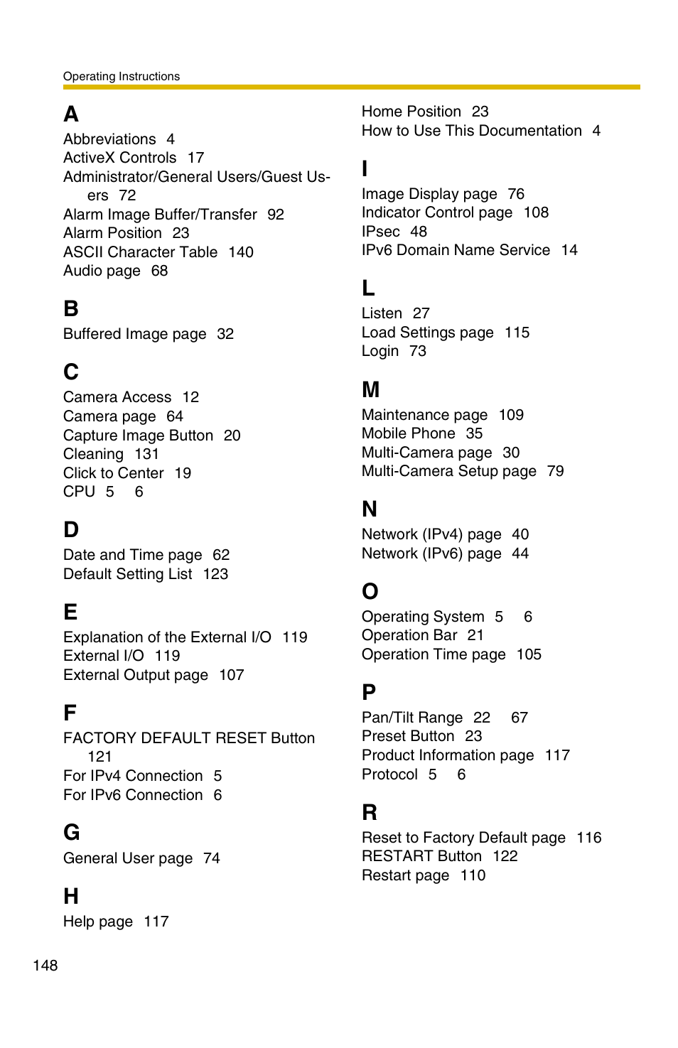 Panasonic BB-HCM331A User Manual | Page 148 / 150