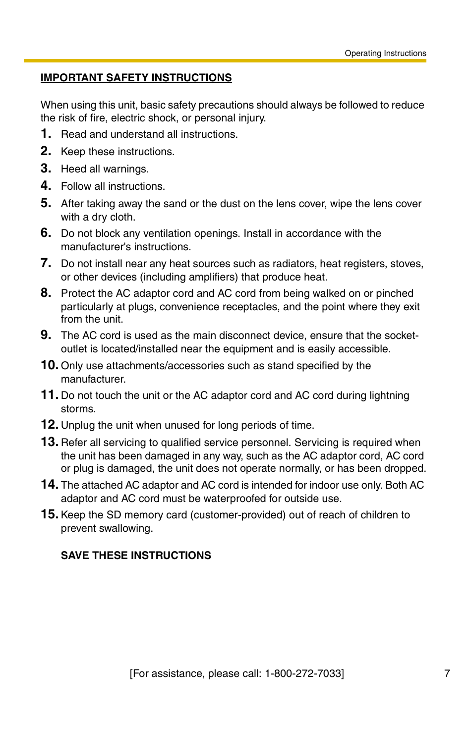 Panasonic BB-HCM331A User Manual | Page 7 / 150