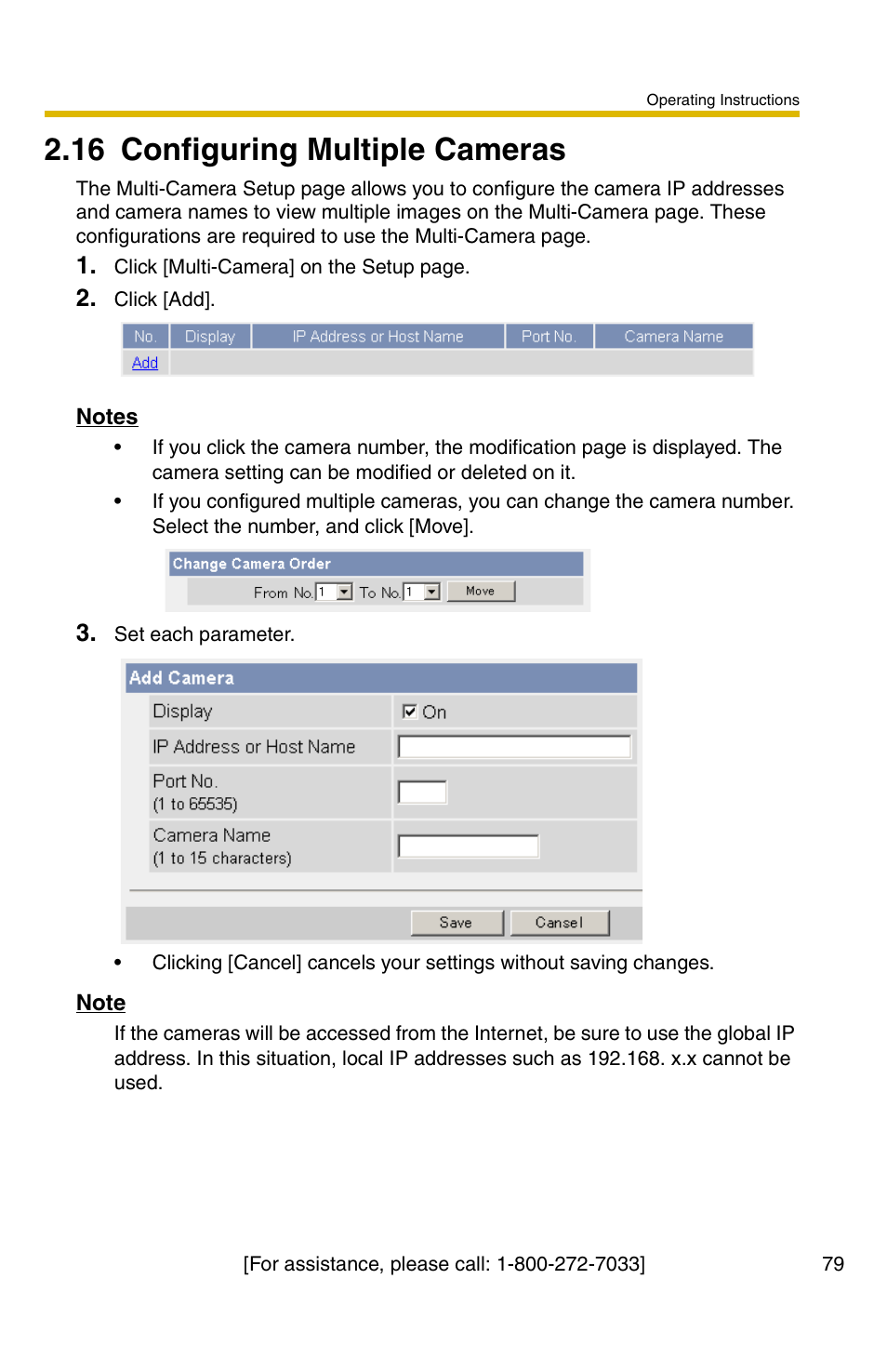 16 configuring multiple cameras | Panasonic BB-HCM331A User Manual | Page 79 / 150