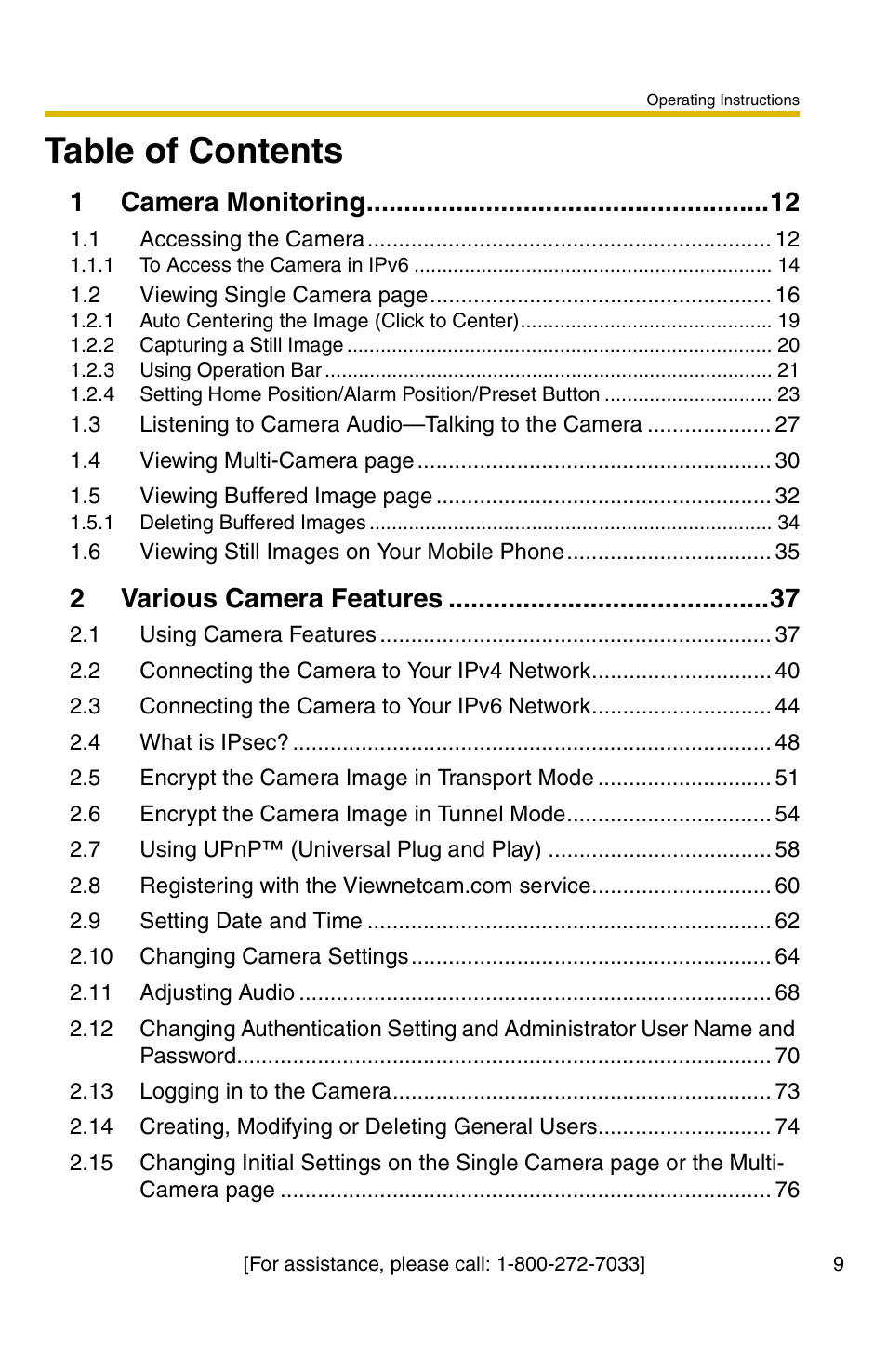 Panasonic BB-HCM331A User Manual | Page 9 / 150