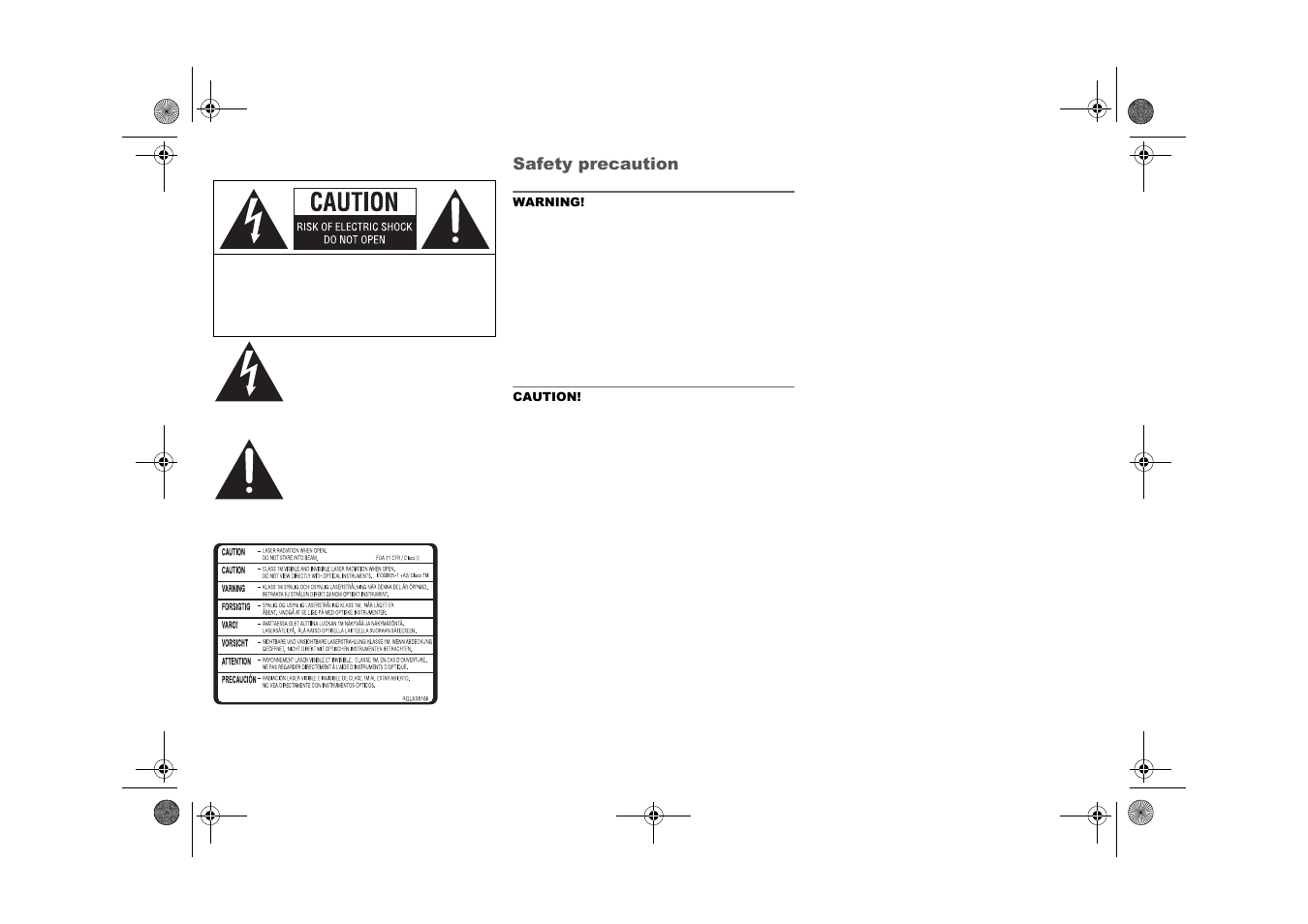 Safety precaution | Panasonic SCAKX14 User Manual | Page 3 / 16