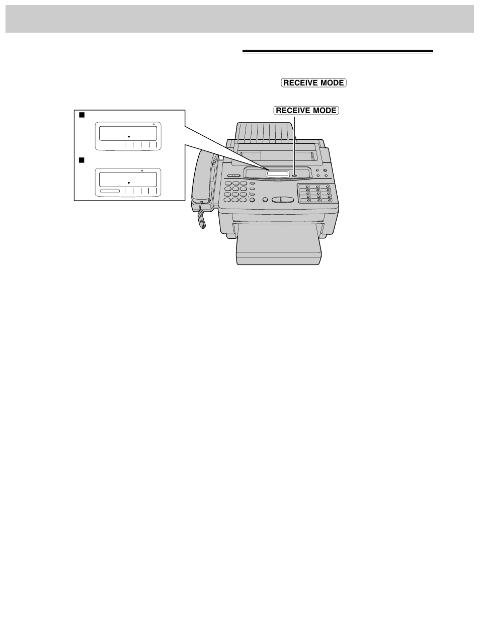 Selecting the receive mode | Panasonic KX-F1000AL User Manual | Page 16 / 88