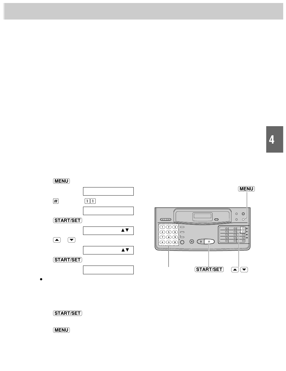 Setting up the answering machine, Setting the remote tam activation id | Panasonic KX-F1000AL User Manual | Page 25 / 88