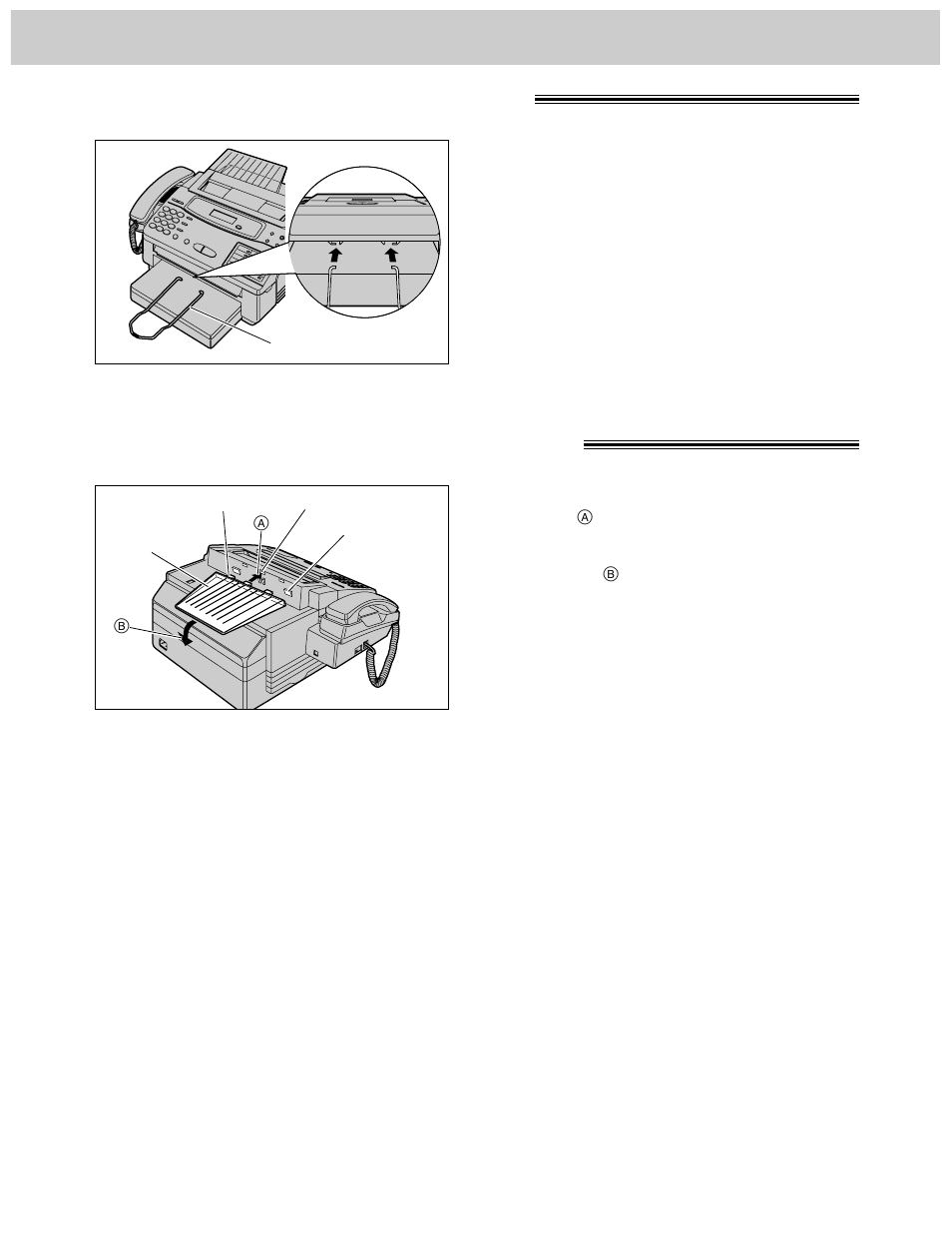 Installing the document stacker, Installing the document feeder tray | Panasonic KX-F1000AL User Manual | Page 6 / 88