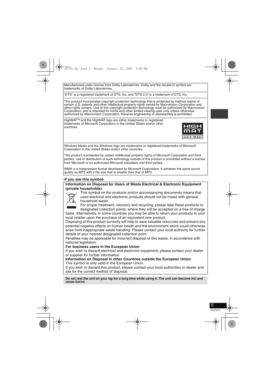 Panasonic DVD-LS82 User Manual | Page 5 / 32