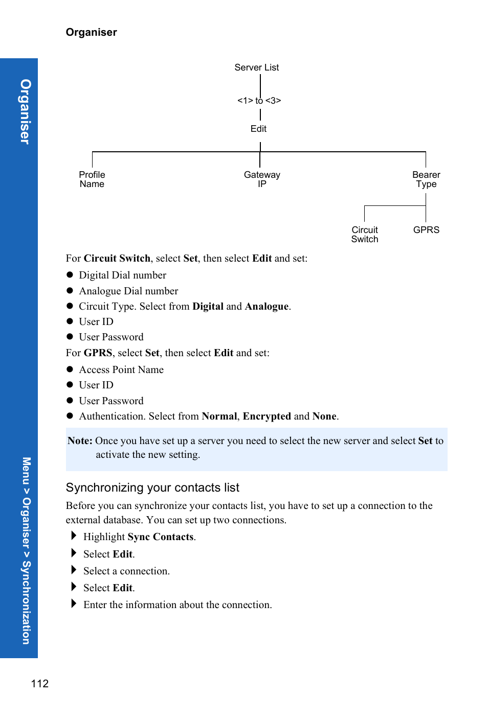Synchronizing your contacts list | Panasonic X70 User Manual | Page 111 / 155