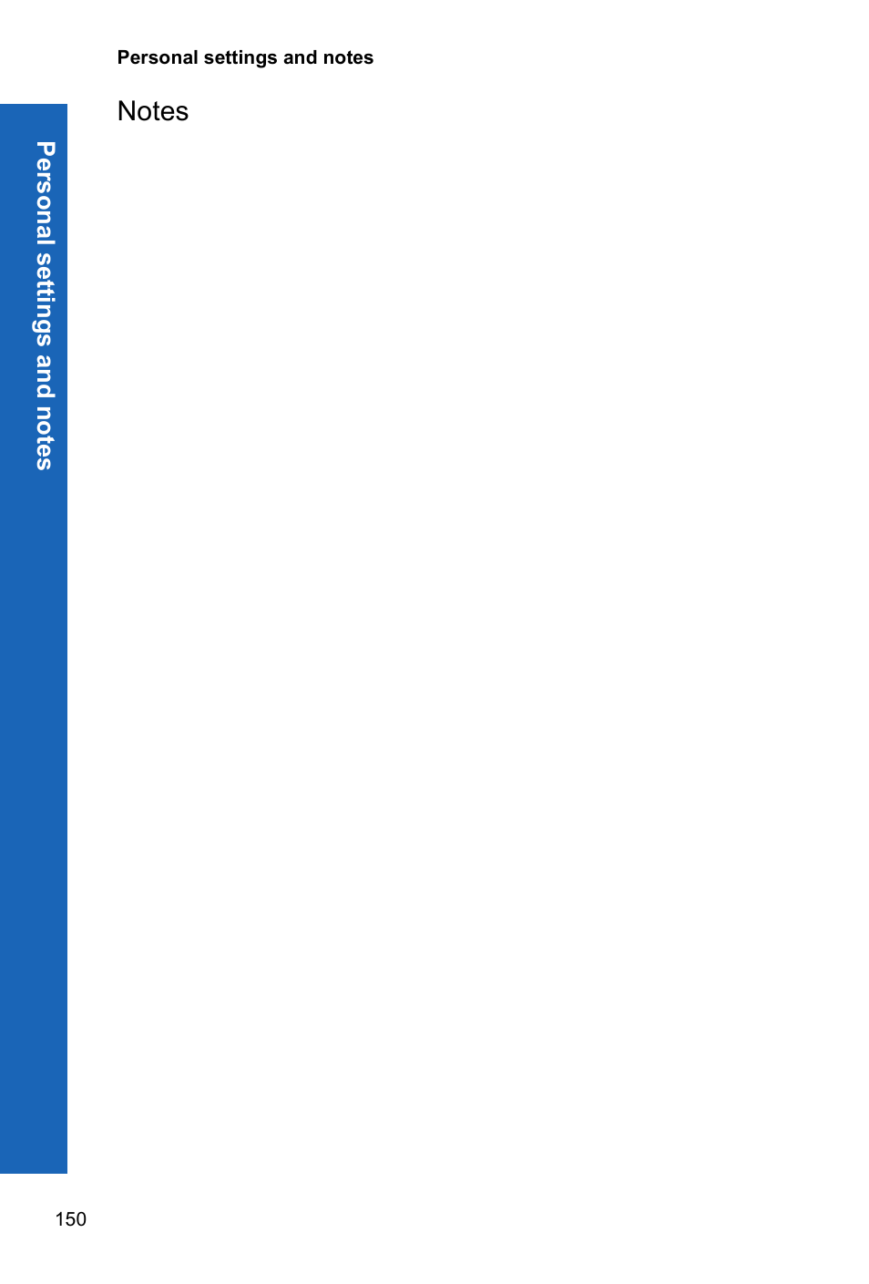 Notes | Panasonic X70 User Manual | Page 149 / 155