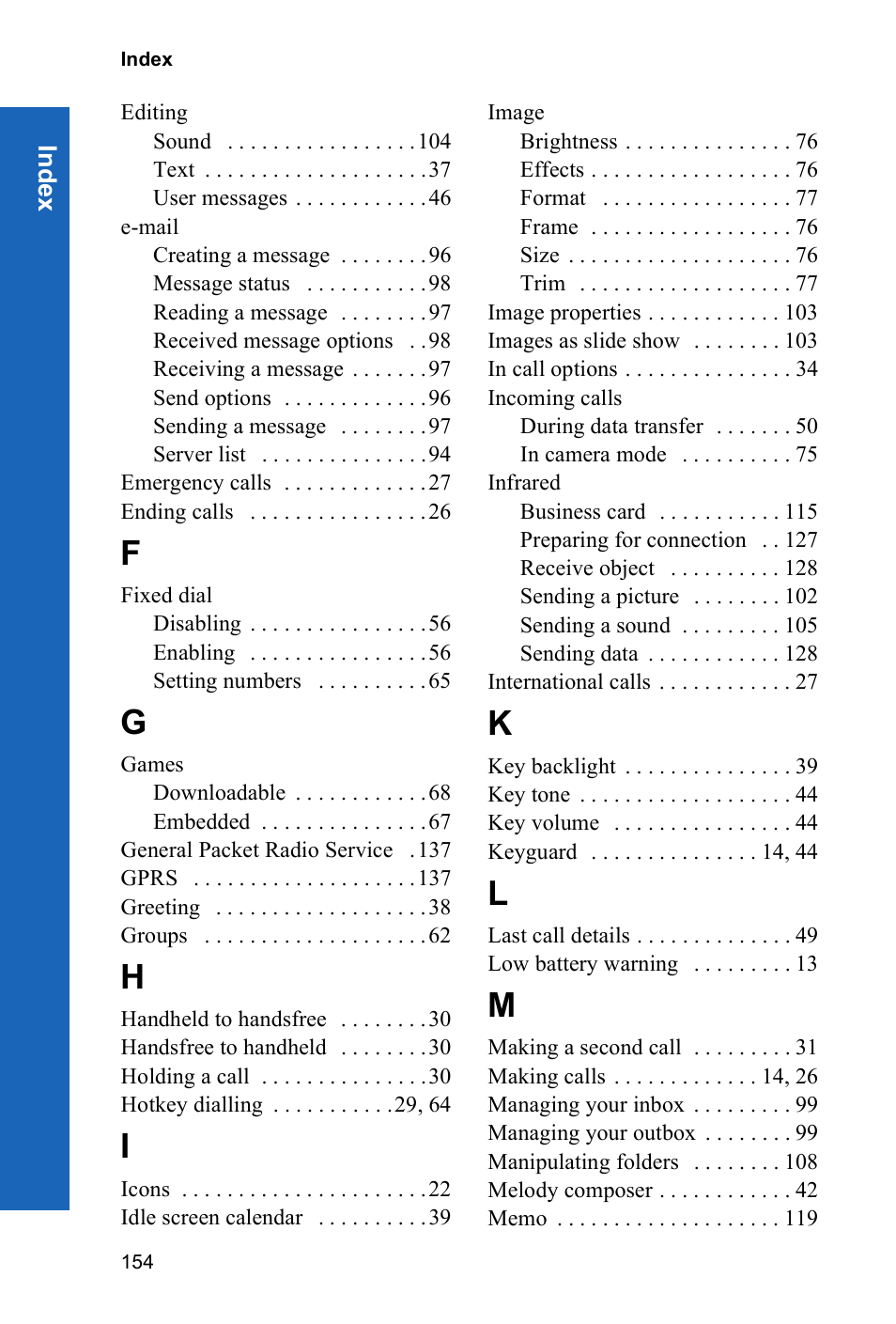 Panasonic X70 User Manual | Page 153 / 155