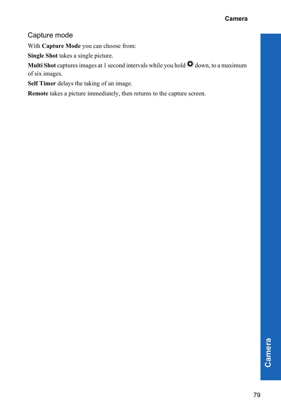 Capture mode | Panasonic X70 User Manual | Page 78 / 155