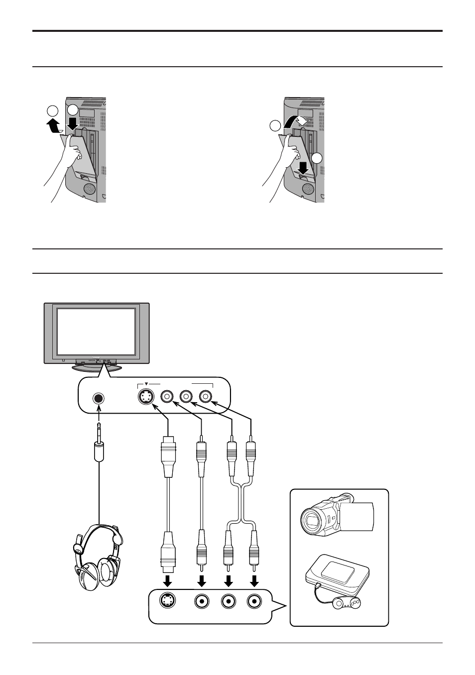 Cable cover removal and fitting, How to connect the input terminals in front, 10 cable cover removal and fitting | Connections, Removal, Fitting | Panasonic TC 32LH1 User Manual | Page 10 / 52