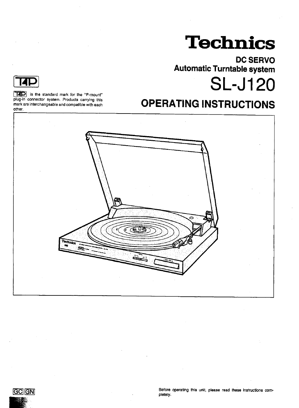 Panasonic SL-J120 User Manual | 6 pages