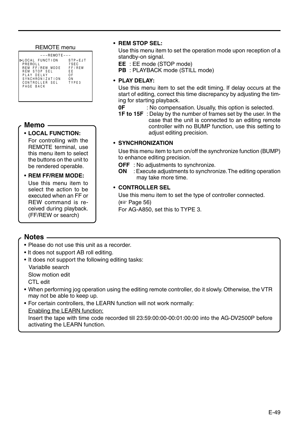 Panasonic AG-DV2500P User Manual | Page 49 / 68