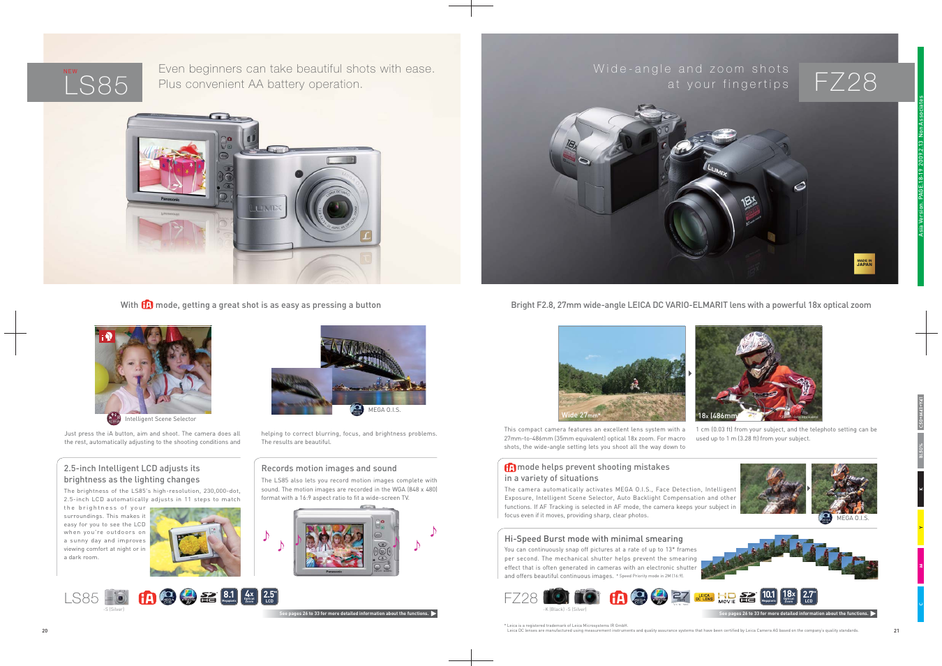 F z 28, Ls85, Fz28 | Panasonic DMC-FS25 User Manual | Page 11 / 22