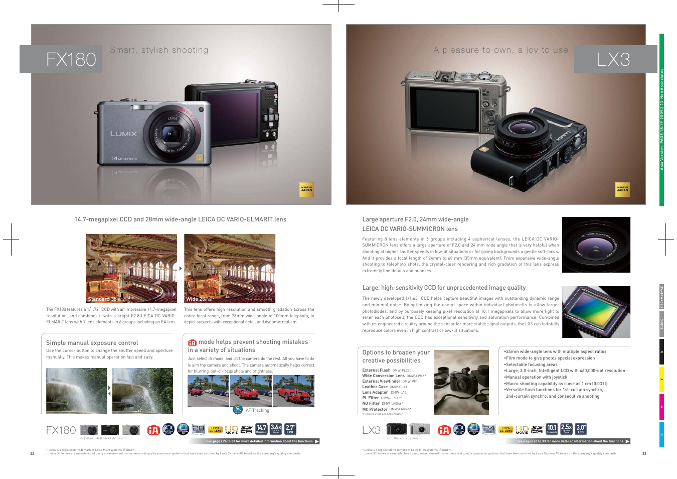 L x3, Fx180 | Panasonic DMC-FS25 User Manual | Page 12 / 22