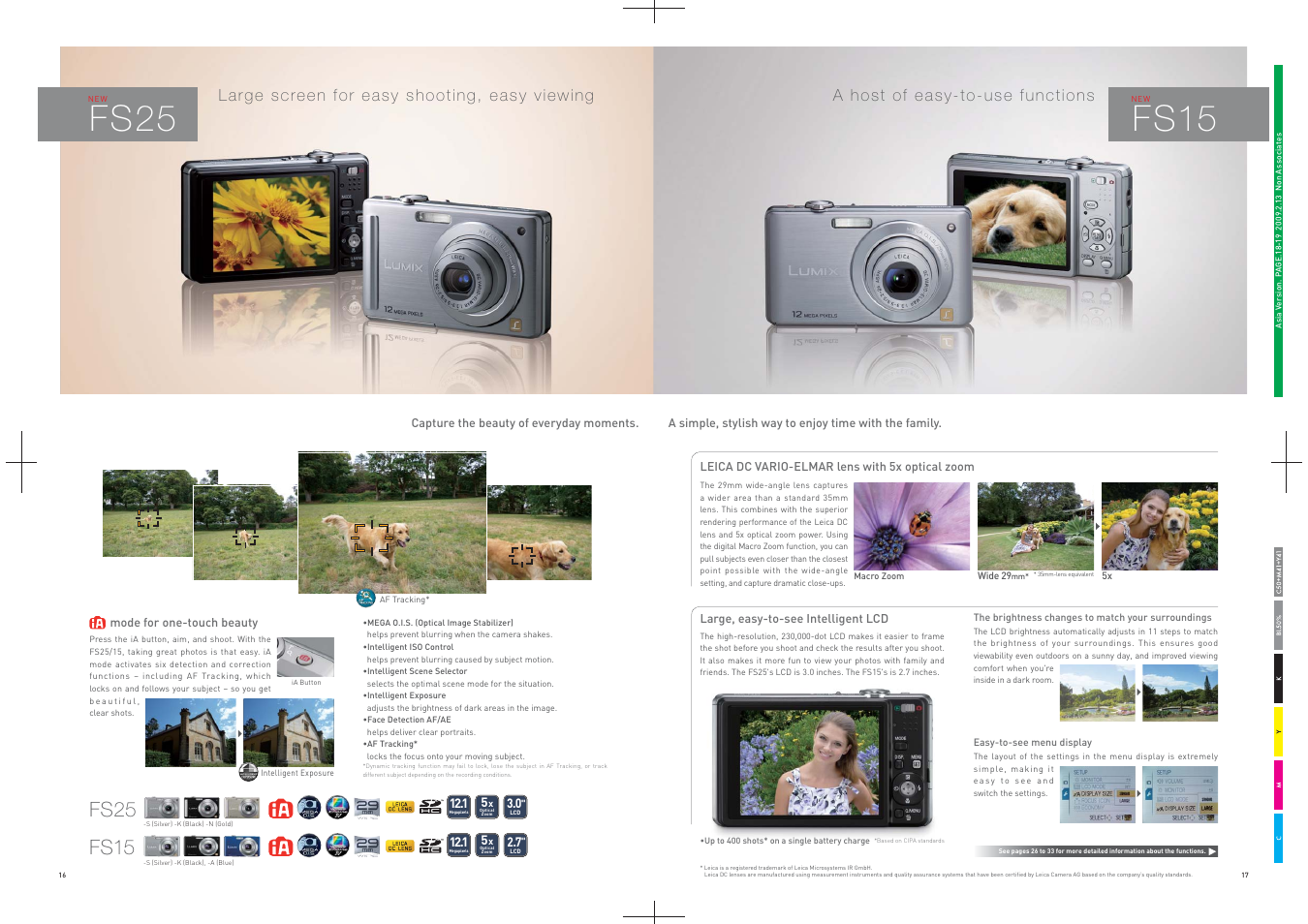 Fs25, Fs15, Fs25 fs15 | Panasonic DMC-FS25 User Manual | Page 9 / 22