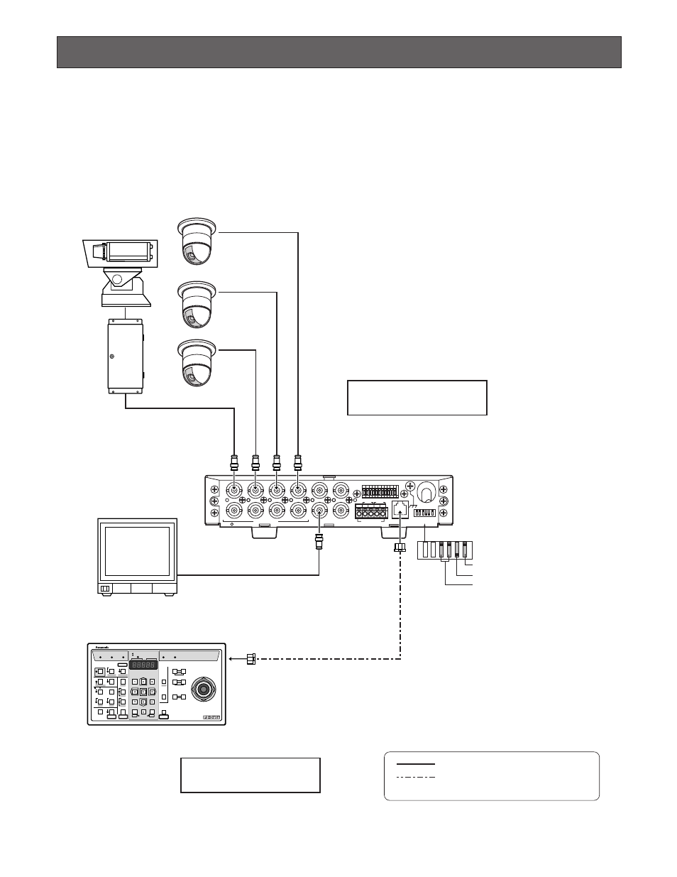 Connection & setting, Basic connection (ps • data), Basic connection (ps | Data), Camera site control site, Mode, Camera monitor system controller wv-cu360c, 1 ch 2 ch 3 ch 4 ch, Line termination on panasonic security data mode, Termination on controller no. 1 | Panasonic WJ-MP204C User Manual | Page 10 / 32
