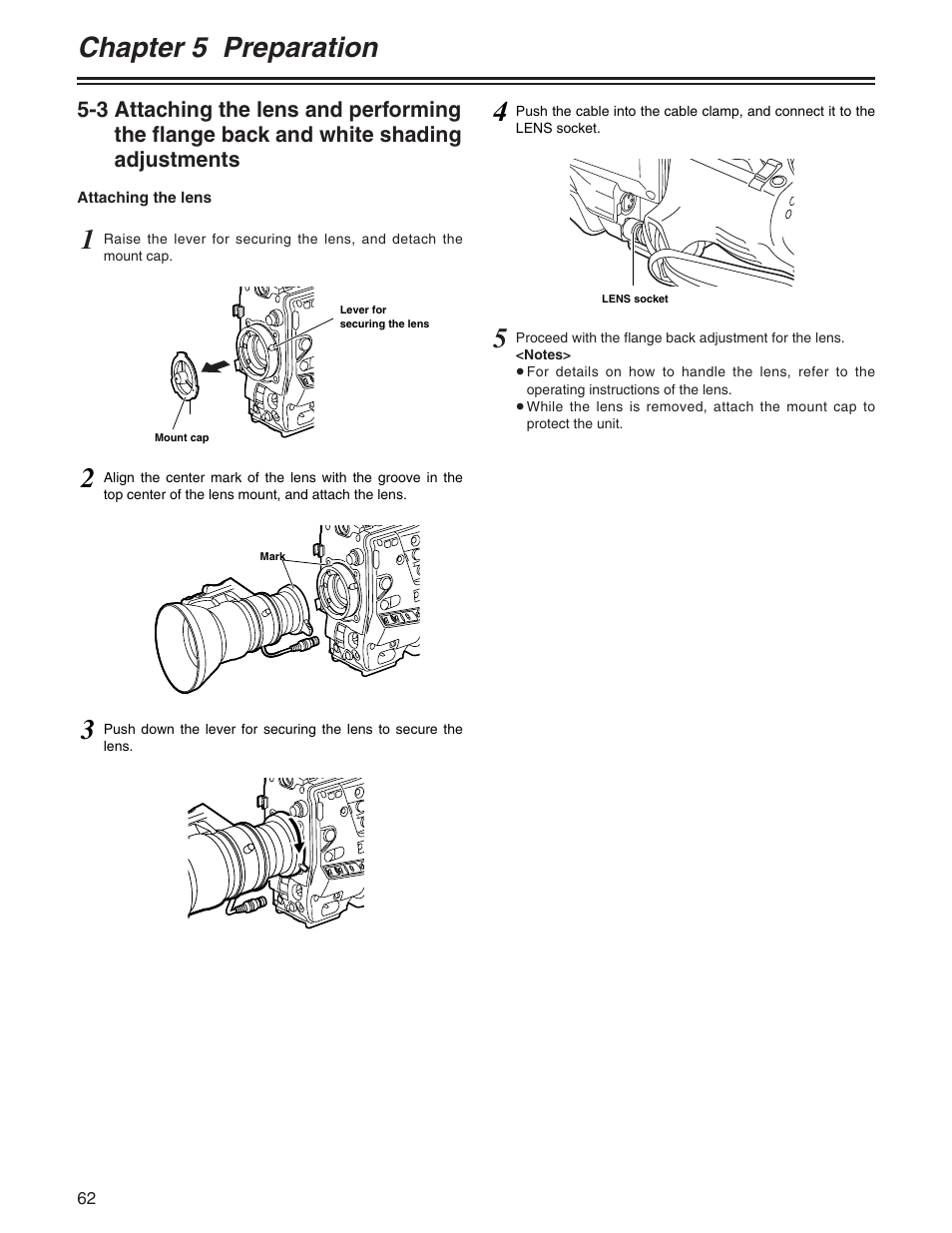 Chapter 5 preparation | Panasonic AJ- E User Manual | Page 62 / 108