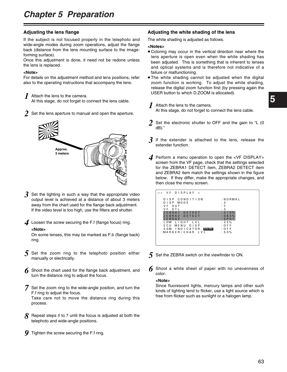 Chapter 5 preparation | Panasonic AJ- E User Manual | Page 63 / 108