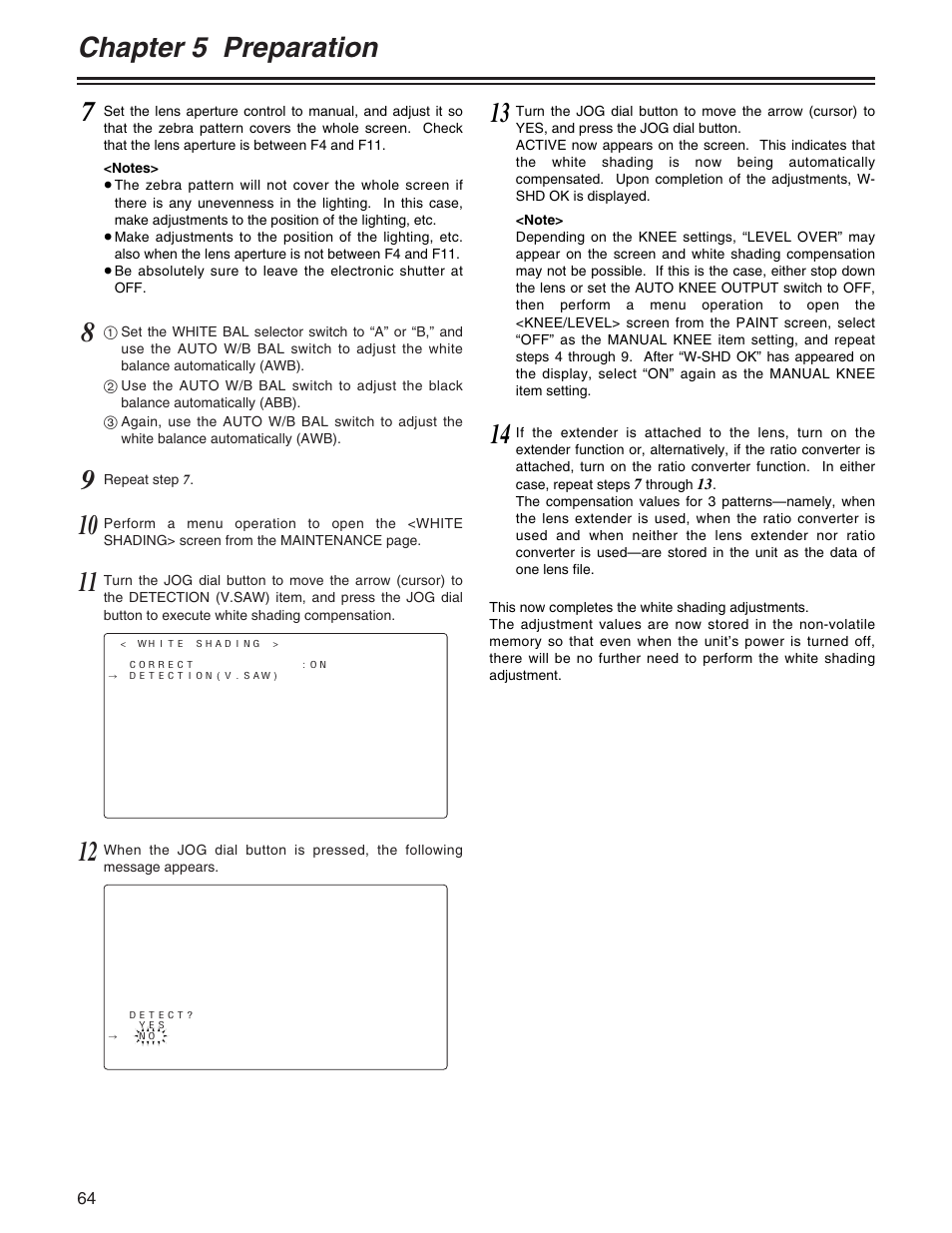 Chapter 5 preparation | Panasonic AJ- E User Manual | Page 64 / 108
