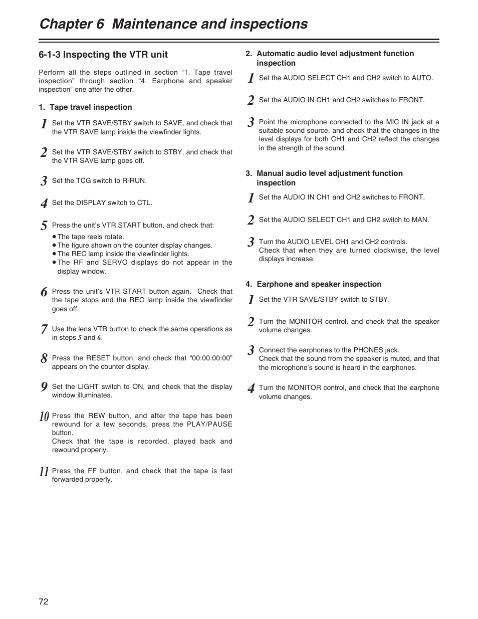 Chapter 6 maintenance and inspections | Panasonic AJ- E User Manual | Page 72 / 108