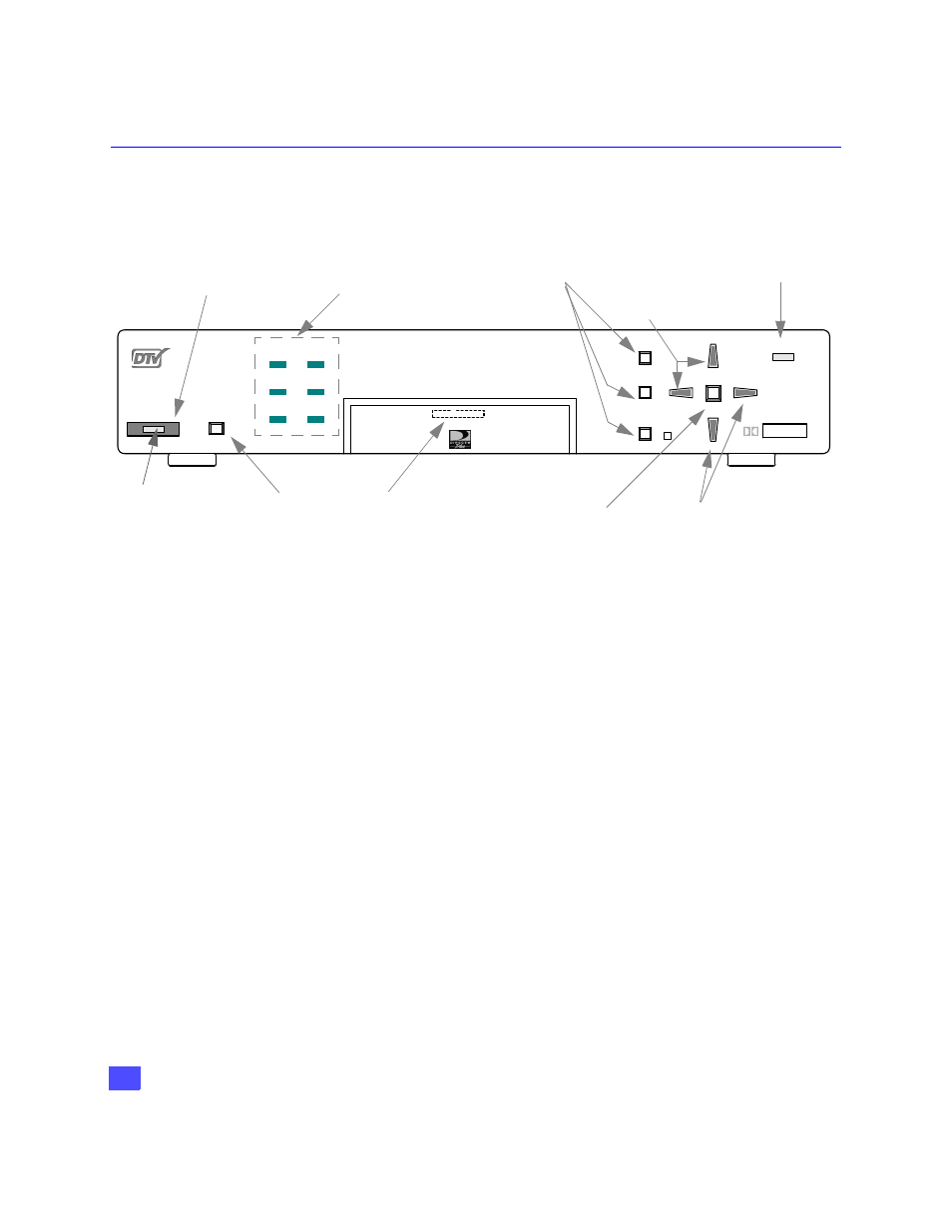 Front and rear view of the hdtv digital receiver, Panasonic, Hdtv d | Front panel | Panasonic TU-HDS20 User Manual | Page 13 / 101