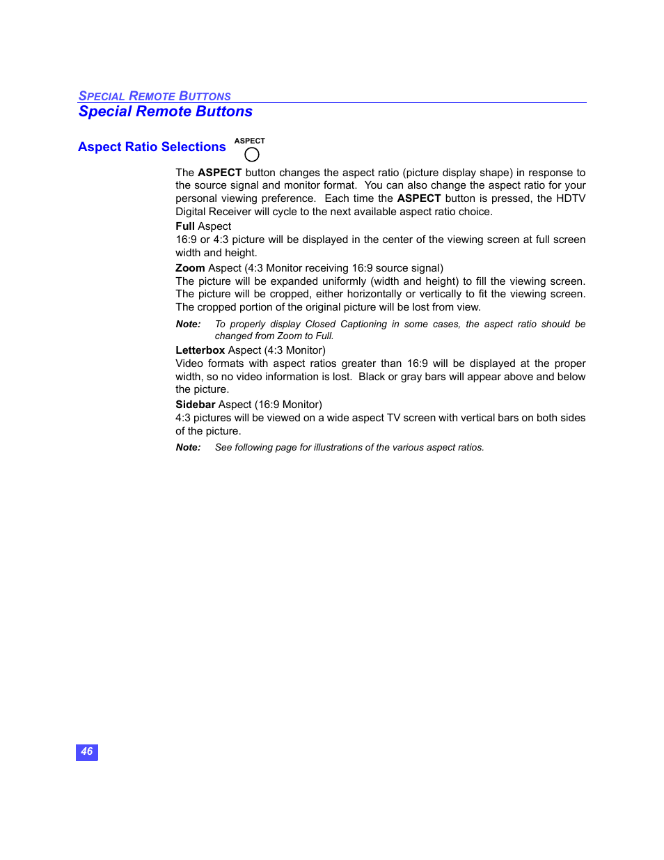 Special remote buttons | Panasonic TU-HDS20 User Manual | Page 47 / 101