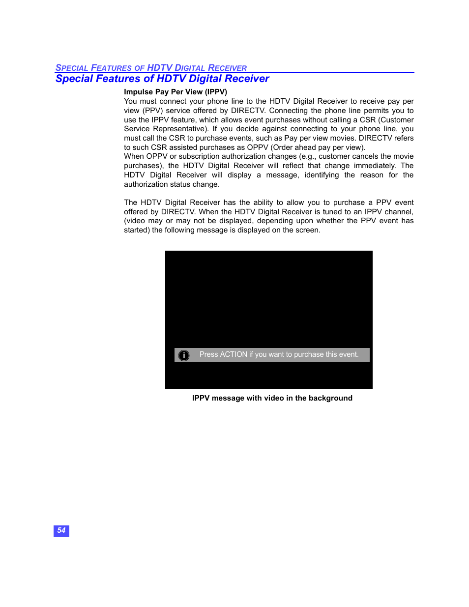 Special features of hdtv digital receiver | Panasonic TU-HDS20 User Manual | Page 55 / 101