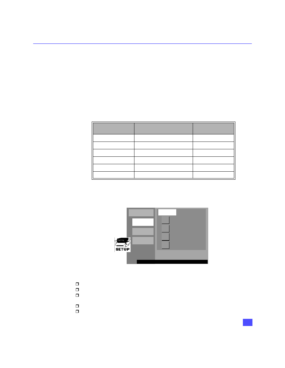 Roller guide menu operations, Setup | Panasonic TU-HDS20 User Manual | Page 64 / 101