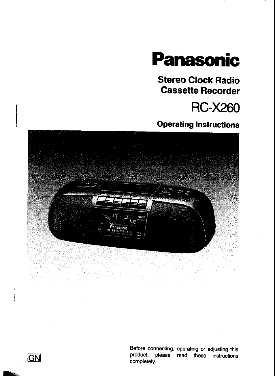 Panasonic RC-X260 User Manual | 28 pages