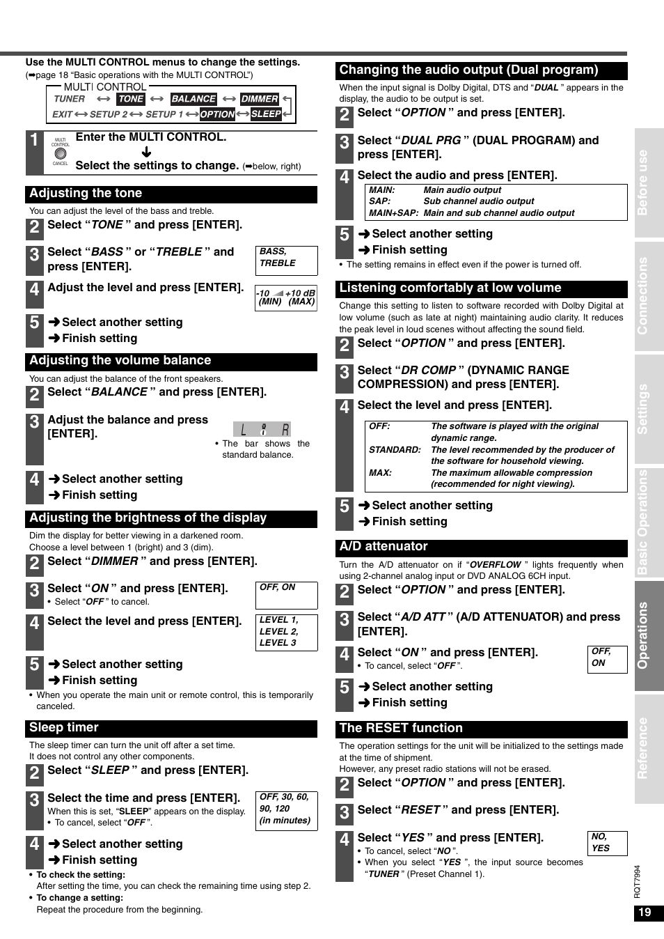 Panasonic SA-XR55 User Manual | Page 19 / 28