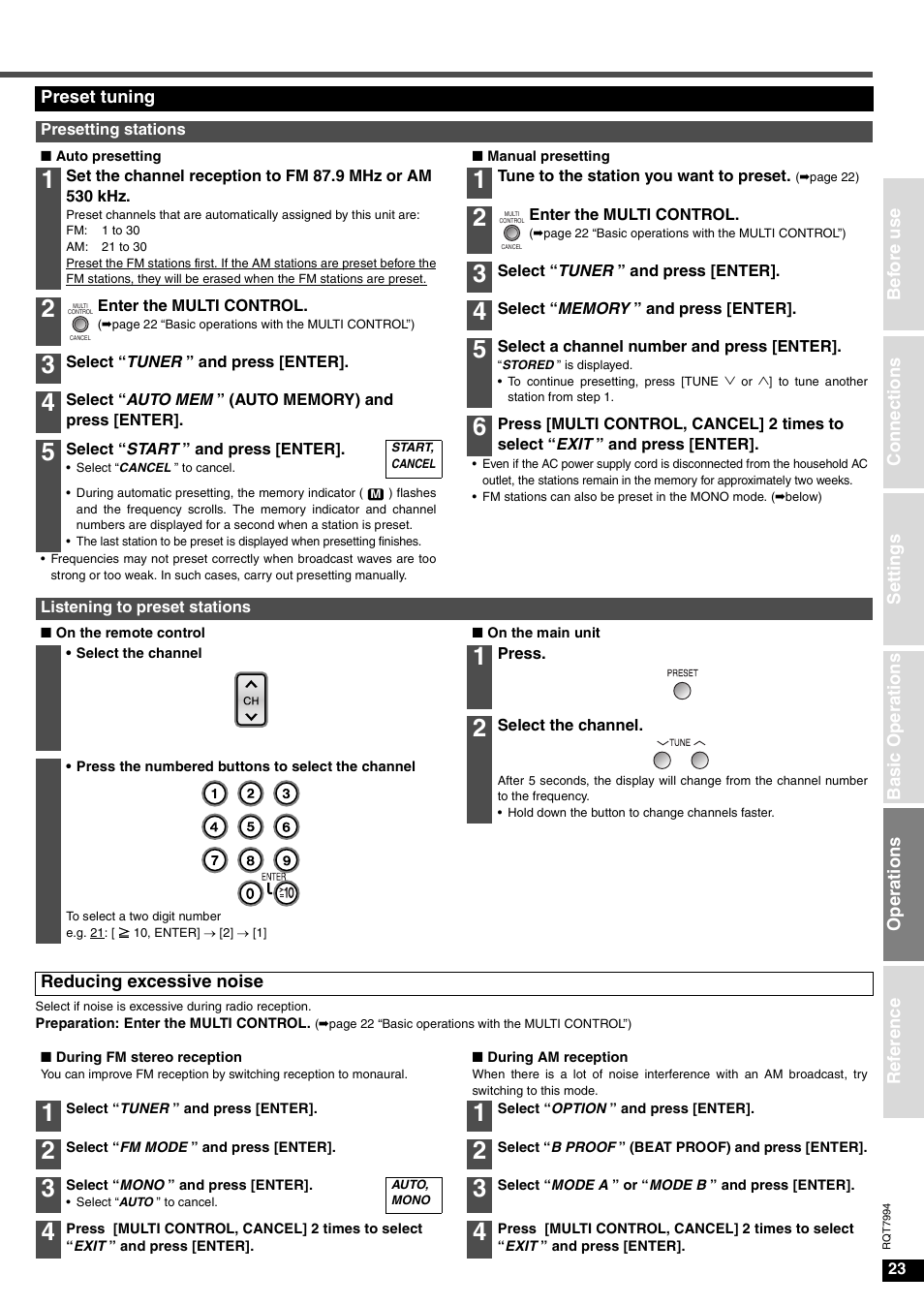 Panasonic SA-XR55 User Manual | Page 23 / 28