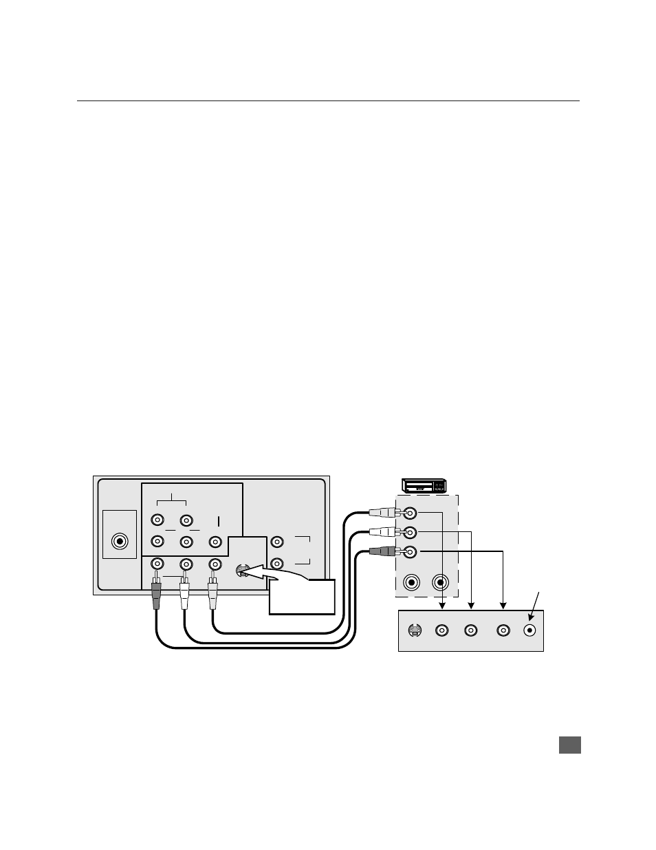 Conexiones de equipo opcional, Conexion de la videocasetera | Panasonic CT 24SX11 User Manual | Page 33 / 50